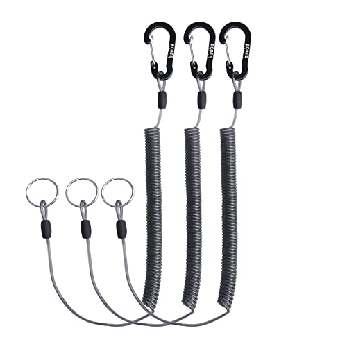 Booms Fishing T01 Coiled Lanyards for Fishing Rods and Fly Fishing Nets