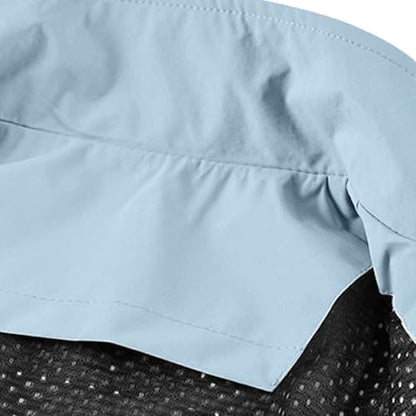 Fishing Vests for Men Lightweight Stand Collar Hiking Travel Vest - color: Light Blue, size: X-Small