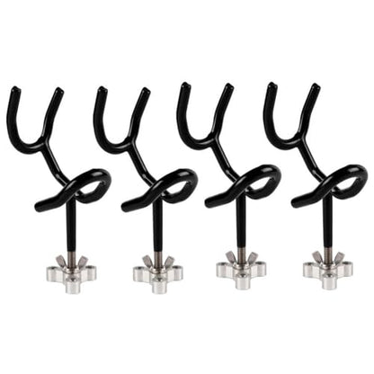 4pcs Sure Grip Steel Boat Rod Holder 20 Degree PVC Coated Steel Wire Fishing Pole Holder