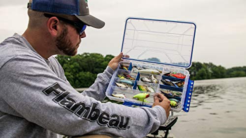 Flambeau Outdoors WP5005 Waterproof Fishing - Includes 13 Dividers 18 Compartments Waterproof Clear Fishing Lure Organizer Ultimate Tuff Tainer with Zerust Dividers - size: Standard - 20 Compartments