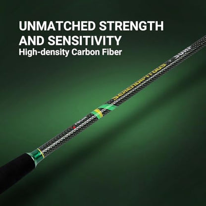 Fiblink 2-Piece Surf Spinning/Casting Fishing Rod, Carbon Fiber Fishing Rod(8’/8’6”/9’) - style: Spin / 9' / 2pc