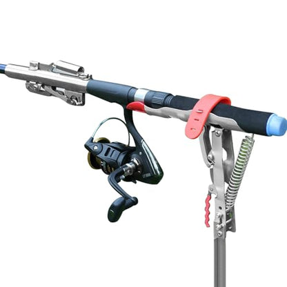 LBW Automatic Spring Fishing Rod Holder for Ground Bank Fishing Pole Holder Hook Setter Adjustable High Sensitivity Stainless Steel Spring Loaded Rod Holder for Fishing 4 Pack