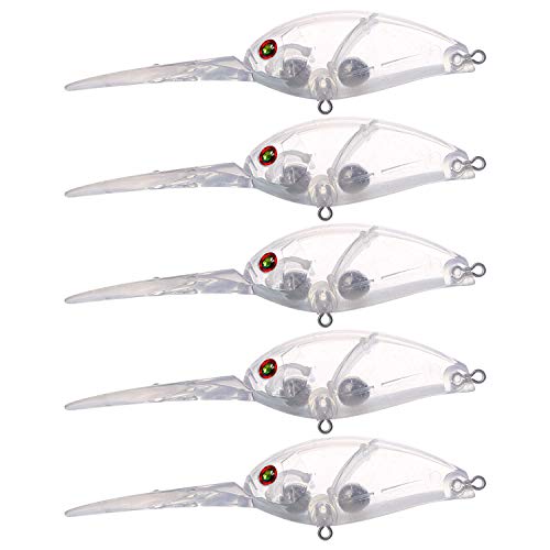 20pcs Lure Blanks,Unpainted Fishing Lures Blank Minnow Crankbaits Unpainted Hard Bait Bodies Set 11.9cm 16.4g