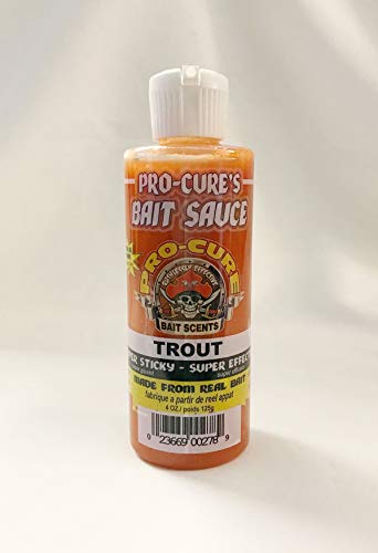 Pro-Cure Trout Bait Sauce, 4 Ounce,Orange