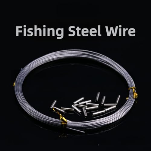 Saltwater Fishing Leader Stainless Steel 10 Meter Wire Spool Bite Proof For Lure Fishing And For Deep-Sea Angling Applications - size: 120 lb