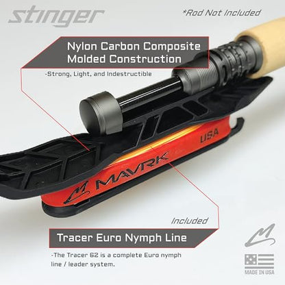MAVRK USA Fly Fishing Reel | Large Arbor Closed Cage & Micro Reels | Euro Nymph & Floating Line | Ultra Lightweight, High Capacity, CNC Machined, Smooth Drag System - style: Stinger Euro Nymph