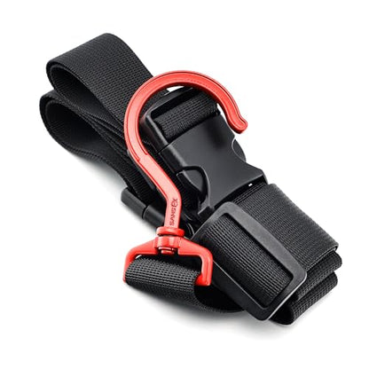 SAMSFX Fishing Wader Boot Hanger Adjustable Strap for Storage Drying - color: Zinc Alloy Hook, Red