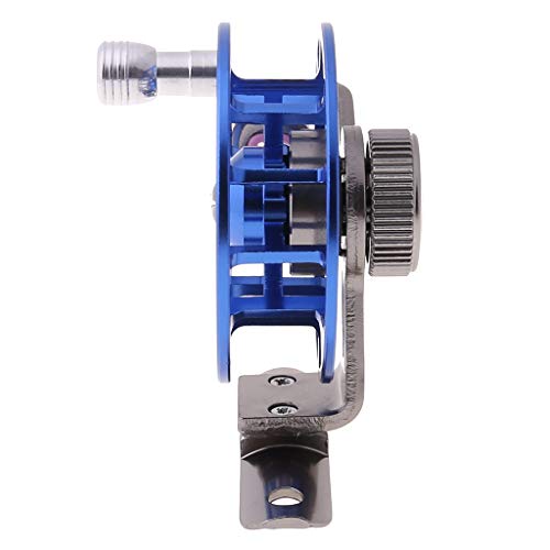 Full Metal Ultra-Light Former Ice Fishing Reels Wheel Fly Reel Aluminum Fly Little Inline Lightweight Rod and Combo Rods Accessories - color: black