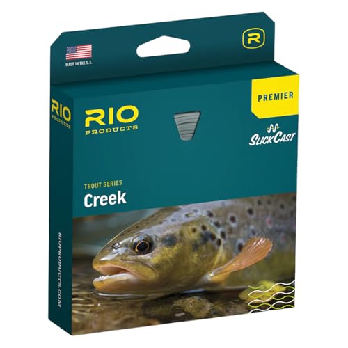 RIO Products Premier Creek Fly Fishing Line, Floating Trout Series, Accurate Line Design with Long Back Taper, Low Stretch & Ultra-Slick Performance, Green/Yellow - size: 2WT