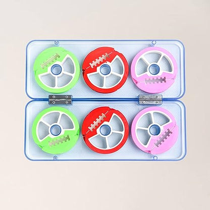 LIOOBO Silicone Main Line Box Spools Fishing Tackle Kit Box Trout Gear Line Holder for Easy Storage Random Color