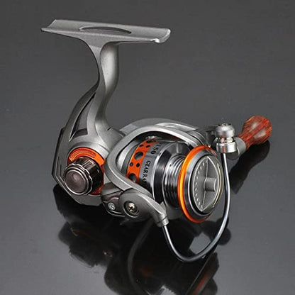 Mini Spinning Reel, 5.2:1 Gear Metal Fishing Reel, 13+1BB Powerful Spinning Fishing Reels with Interchangeable Handle, Small Compact Fishing Reel for Carp Bass Trout Fishing mini 150