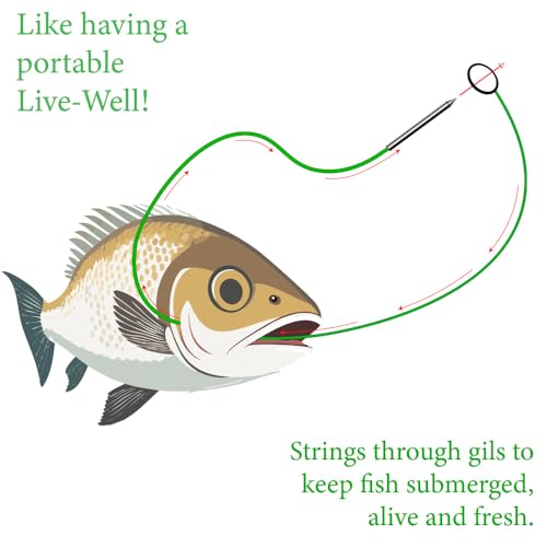 Fish Stringers – 10- & 20-Foot Lengths – 30+ Colors to Choose from! - color: Kaleidoscope, size: 20 feet