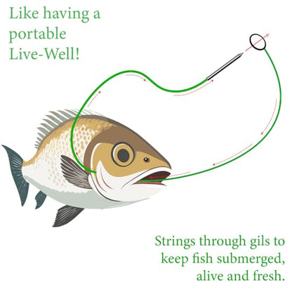 Fish Stringers – 10- & 20-Foot Lengths – 30+ Colors to Choose from! - color: Kaleidoscope, size: 20 feet