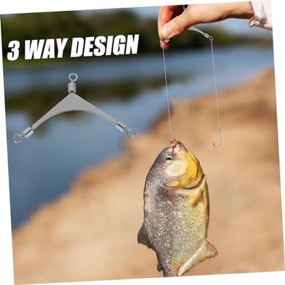 LIOOBO Sea Fishing Three-Prong Swivel Fishing Rigs Fishing Gear Bulk for Bass Cast Saltwater Tackle Connector - size: 4.00X2.50X0.20CM