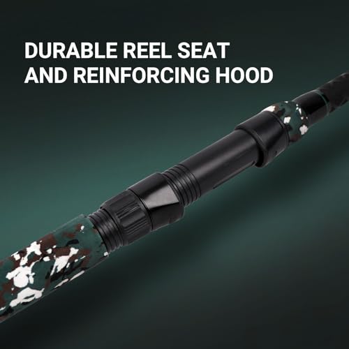 Fiblink 4-Piece Surf Spinning Fishing Rod, Portable Travel-Friendly Pole, Carbon Fiber Fishing Rod (9’/10’/12’) - size: 10' H