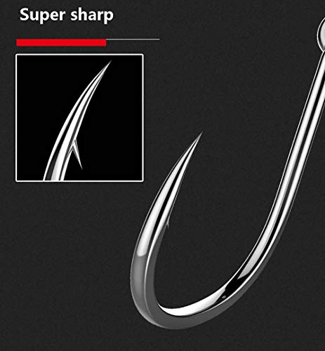 Dyxssm 150pcs/lot Circle Fishing Hooks Extra Strength Octopus Barb Fishing Hook with Offset Ponit - size: 4# (150pcs)