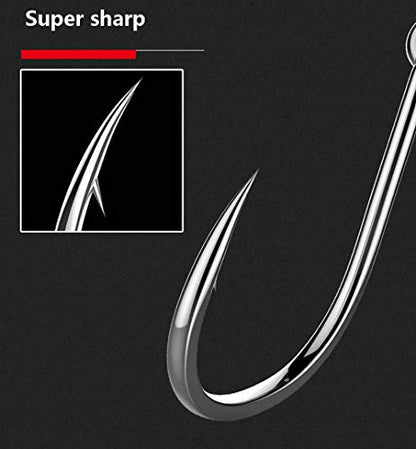 Dyxssm 150pcs/lot Circle Fishing Hooks Extra Strength Octopus Barb Fishing Hook with Offset Ponit - size: 8# (150pcs)