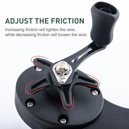 Goture Fishing Line Spooler for Fishing Reel, Fits Spools up to 5.9 in Fishing Spooler, Available in Two Lengths Fishing Reel Line Spooler, Adjustable Friction Machine Spooling Station System - color: Fishing Line Spooler