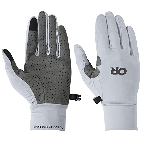 Outdoor Research Unisex Activelce Chroma Full Sun Gloves – Lightweight & Breathable UPF 50 Sun Protection Glove - color: Titanium Grey, size: X-Small