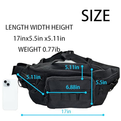 Fishing Fanny Pack for Men -Fishing Fanny Pack-Lightweight and Fishing Sling Pack - color: balck2