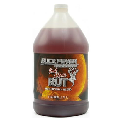 Buck Fever Red Moon Rut – Synthetically Formulated Deer Liquid Attractant – Non-Spoiling, Sweet Synthetic Buck Attractant Scent – Moisture Reactivated Mature Rutting Buck Scent - size: 1 Gallon