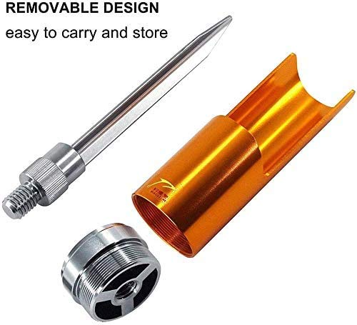 Fishing Rod Pole Holder Aluminum Alloy Ground Support Stand Fishing Rod Racks Folding Holder Baitcaster Spincast Casting Spinning - color: 2pcs