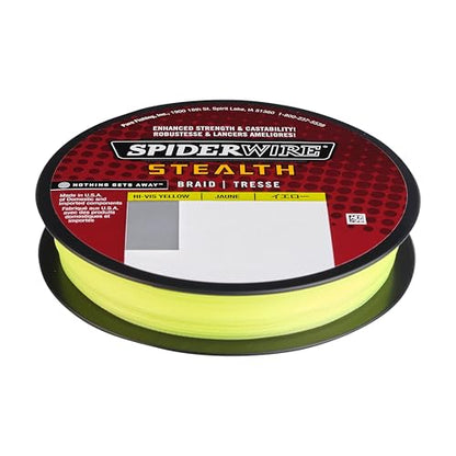 SpiderWire Stealth Braid Fishing Line - color: Hi-Vis Yellow, size: 125yd, style: 10lb Break Strength