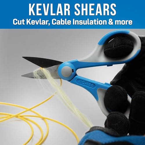 Jonard JIC-186 Kevlar Ergonomic Fiber Optic Cutter, 6" Length - style: Ergonomic Kevlar Cutter
