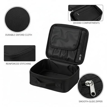 Oxford Cloth Fishing Tackle Bag with Dividers, Portable Lure & Hook Storage Case for Anglers, Black - size: 10.24 x 9.06 x 3.94 in