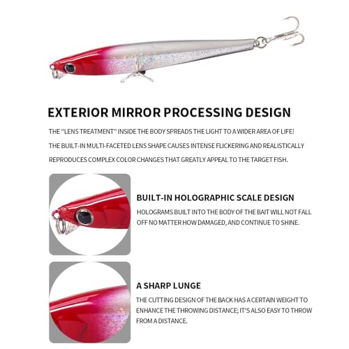 3pcs Boxed Premium Set Fishing Lure Long Cast Mino Ocean Lake Submersible Lure - color: AH1131B-4.3'' 1.1oz