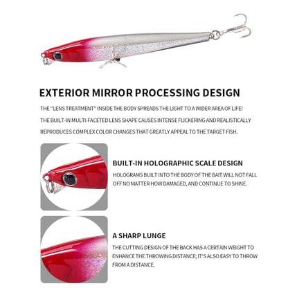 3pcs Boxed Premium Set Fishing Lure Long Cast Mino Ocean Lake Submersible Lure - color: AH1131B-4.3'' 1.1oz
