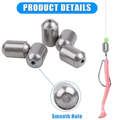 Egg Sinker Weights Assortment Kit, 45pcs Iron Sinker Weight Saltwater Casting Fishing Sinkers Set Catfishing Weights Fishing Line Bottom Rig Tackle