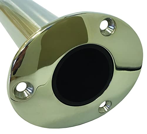 Tigress Economy Stainless Steel Gunnel Mount Rod Holder - 0° Angle, Durable and Corrosion-Resistant