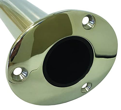 Tigress Economy Stainless Steel Gunnel Mount Rod Holder - 0° Angle, Durable and Corrosion-Resistant