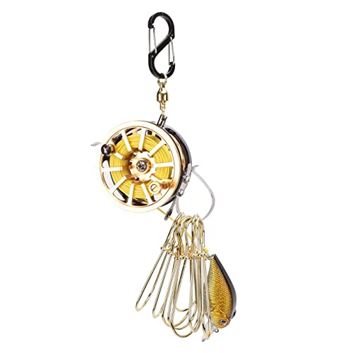 Fish Stringer Stainless Steel Live Fish Lock with 8 Detachable Fishing Buttons 7m Retractable Rope High Visibility Float for Boat Fishing
