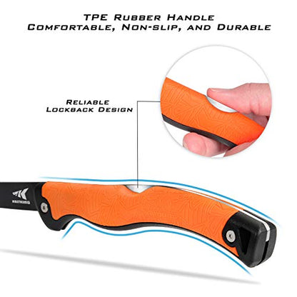 KastKing Folding Fillet/Fishing/Camping/Hunting Knife and 7.5” Aluminum Saltwater Fishing Pliers, Includes Sheath