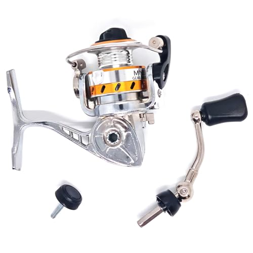 Micro Compact Spinning Reel, Mini 100 Metal Small Fishing Reel for Freshwater and All Season Fishing