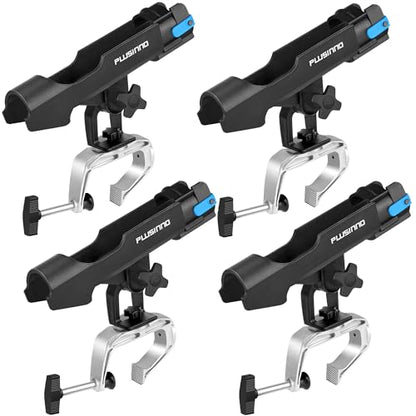 PLUSINNO Fishing Boat Rods Holder Large Clamp Opening 360 Degree Adjustable Fishing Rod Racks Folding Holder - color: RH20 MAX OPENING1.97 inch 4Pack