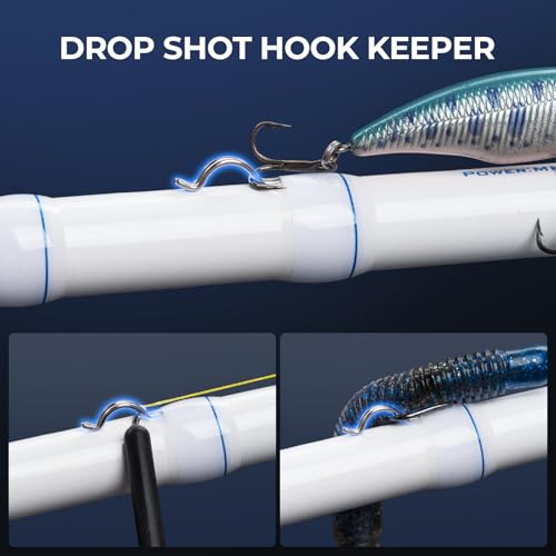 KastKing Centron Lite Travel Fishing Rods, Portable 4/5 Piece Spinning & Casting Rods, Extra Twin-Tip, IM6 Graphite Blanks, Stainless Steel Guides W/Ceramic Rings, Split or Full Rear EVA Handle - size: 7'6"- MH- MF(5 Pcs+ Extra Tip), style: Casting
