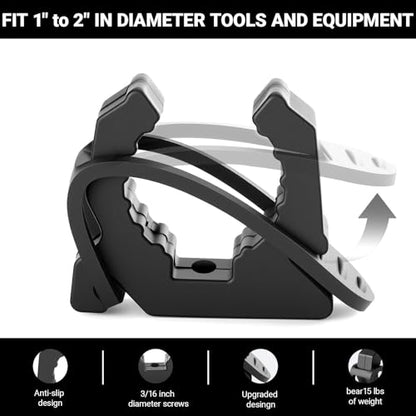 Quick Release Boat Hook Holders with Rubber Spring Strap,Marine Holder from 1''to 2" in Diameter for Boat Hook, Paddle Holder, Boat Net, Oar Mounts, Gaff, Push Pole, Anchor Pole - size: 2 Pcs