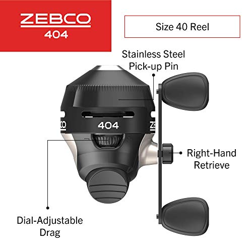Zebco 33 Platinum Spincast Reel, 5 Ball Bearings (4 + Clutch), Instant Anti-Reverse with a Smooth Dial-Adjustable Drag, Powerful All-Metal Gears and Spooled with 10-Pound Cajun Line