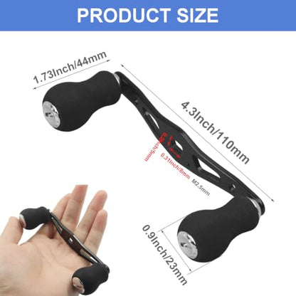 Fishing Reel Handle, Replacement Fishing Baitcast Reel Handle Rocker with EVA Grip for Abu Garcia Daiwa Baitcasting Reel
