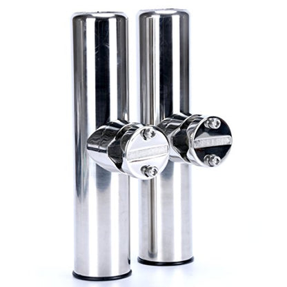Amarine Made 2pcs Stainless Clamp on Fishing Rod Holder for Rails 7/8 Inch to 1 Inch