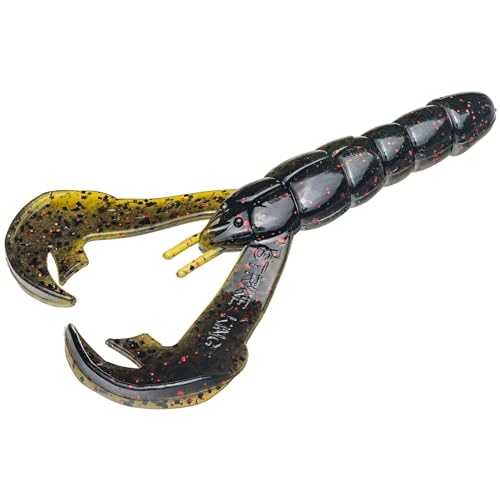 Strike King Rattlin' Rage Craw Soft Bait Fishing Lure, 4", Glass Rattle Chamber - color: California Craw, size: 4"