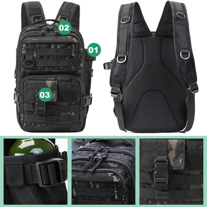 Fishing Backpack Fishing Tackle Storage Bag Fishing Gear and Equipment with Rod Holder Fishing Tackle Shoulder Sling Bag Backpack for Outdoor Fishing, Hunting, Hiking (Black) - color: Black
