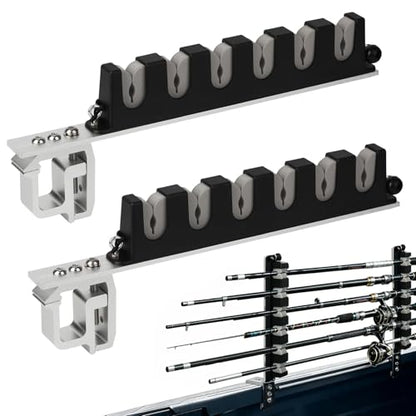 Fishing Rod Rack Holder with Clamp, Fishing Rod Storage Organizer Racks | Truck Bed Fishing Holder Fishing Rod Holder with EVA Foam & Rubber Pads for Boat, Car Roof Rack etc