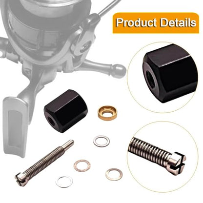 Wire Removal Tool with 4 Metal Gaskets for Fishing Reels, Professional Bea Replacement Kit with 0.1mm and 0.5mm Stainless Steel Washers