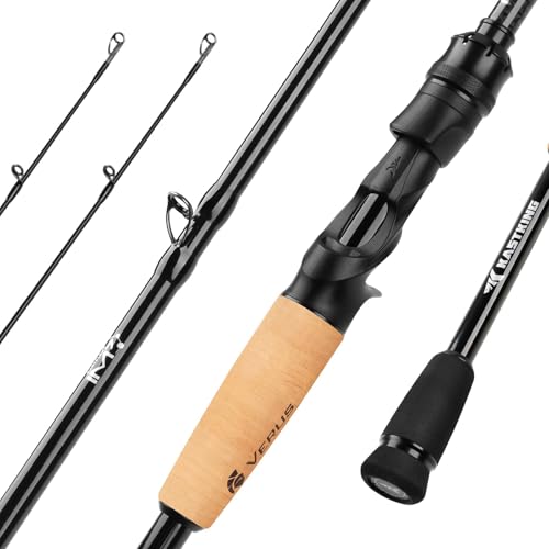 KastKing Verus Technique Twin-Tip Bass Fishing Rod – IM7 Graphite Blanks with Nano Resin, Extra Tip, PTS, Titanium Guide Frames, Technique-Specific Casting & Spinning Rod - size: 7'2"-H-F, style: Casting