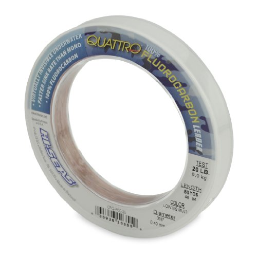 Hi-Seas Quattro 100% Fluorocarbon Leader - size: 50 Yard, 20 Pound Test