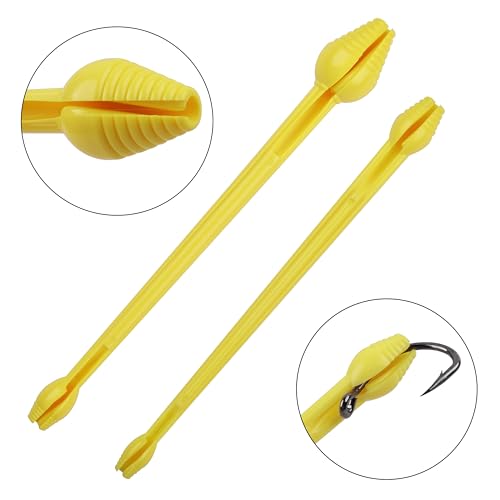 Fishing Hook Remover Tool 6pcs Plastic Hook Disgorger Dehooker Extractor 2 Sizes for Carp Trout Bass Saltwater Freshwater Ice Fishing Gear